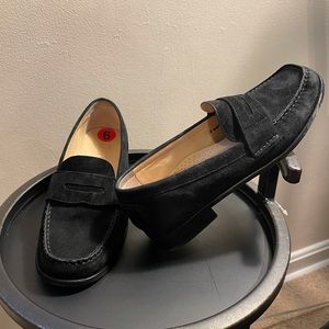 Cole Haan Suede Black Loafers Size 6